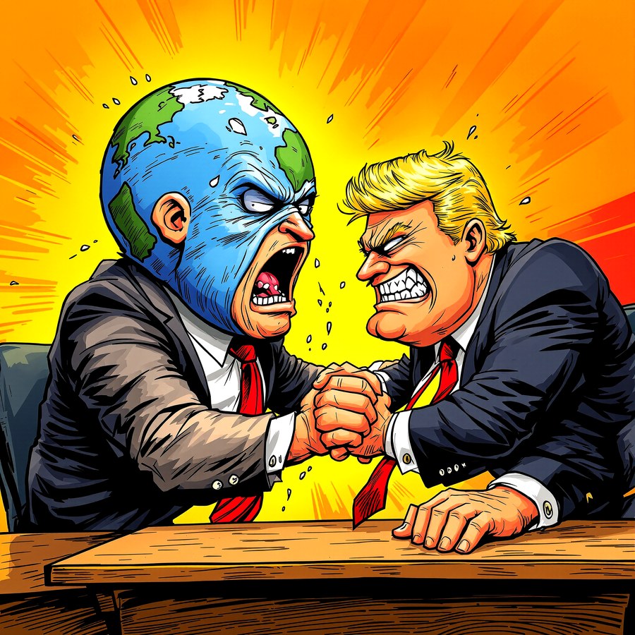 Trump arm wrestles the world
